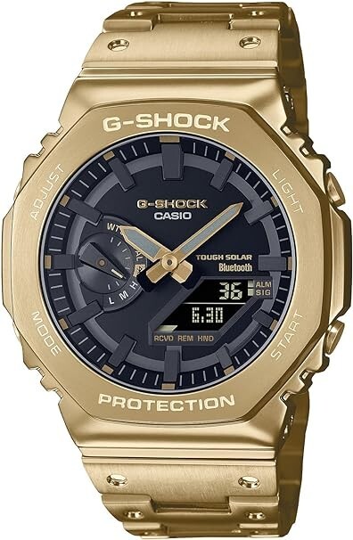 Pre-owned Casio G-shock Full Metal 2100 Series Gm-b2100gd-9ajf Cassioak Men's Watch Gold
