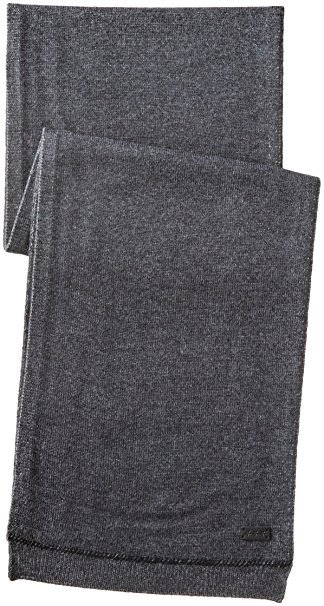 John Varvatos Star U.S.A Men's Rib Wool Knit Start Stop Scarf, Shadow, One Size