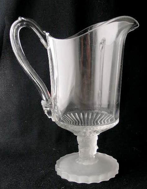 Duncan Glass THREE FACE water pitcher, 10 1/2