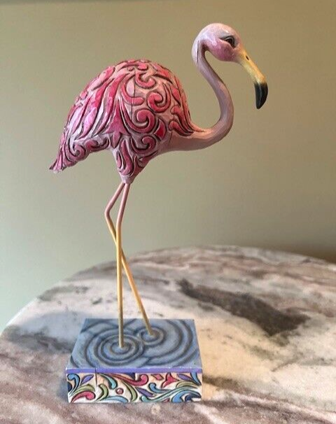 Jim Shore Heartwood Creek “Pretty in Pink” Flamingo Figu
