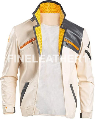 Men's Valorant Phoenix Fiery Game Cosplay Costume Halloween Party Faux Jacket