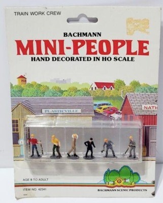 Bachmann 42341 HO Train Work Crew Railrod Personnel Figures  (Pack of 6)
