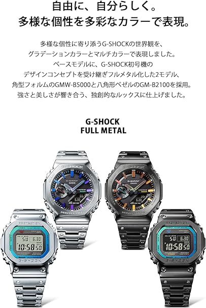 Pre-owned Casio G-shock Gm-b2100pc-1ajf Men's Silver Watch Blue-purple Gradation From Japan