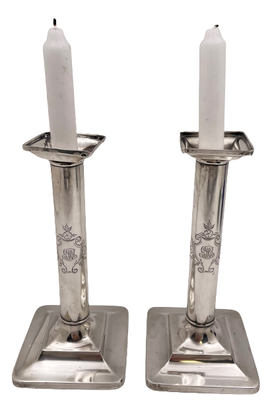 Pair of Tiffany Co. Sterling Silver Candlesticks from 1903