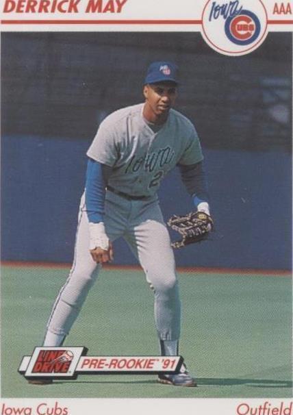 1991 Line Drive Pre-Rookie - Derrick May #209