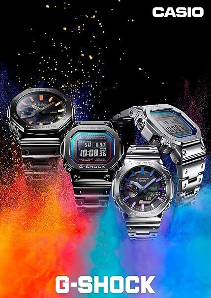 Pre-owned Casio G-shock Gm-b2100pc-1ajf Men's Silver Watch Blue-purple Gradation From Japan