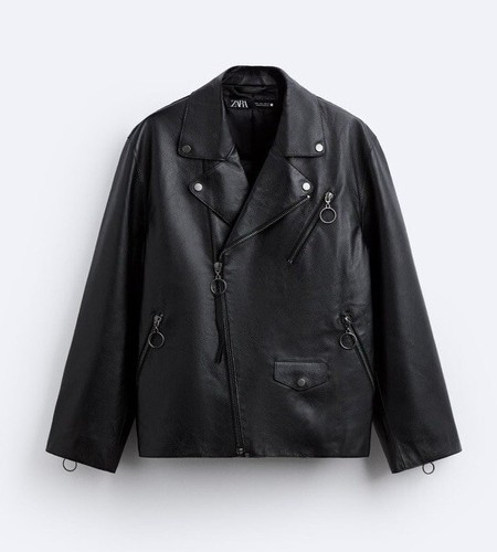 ZARA ライダース FAUX LEATHER BIKER JACKET - Black | ZARA United States