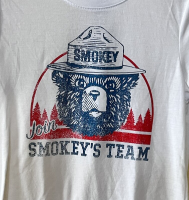 Smokey The Bear Join Smokey s Team White T Shirt Small