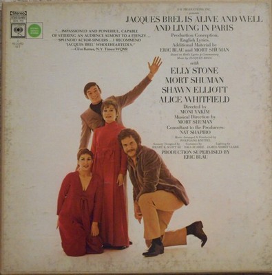 Jacques Brel Is Alive And Well And Living In Par 1968 D2S-779 Vinyl 12'' MINT