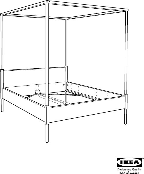 Double Four Poster Bed Frame Ikea Edland 4 Poster In