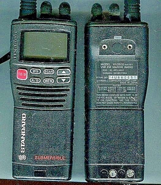 3 USED STANDARD SUBMERSIBLE  MARINE RADIO MODEL HX350S