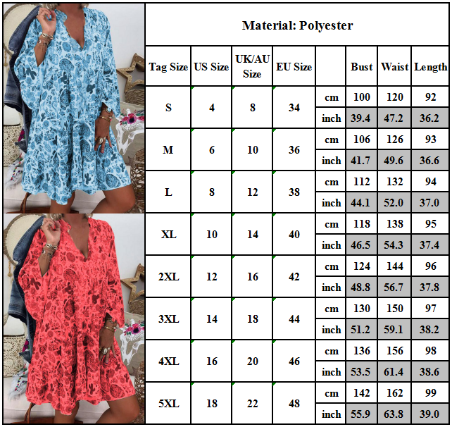 Damen Blumen V-Ausschnitt Strandkleid Minikleid Boho Kaftan Tunika Longtop Kleid