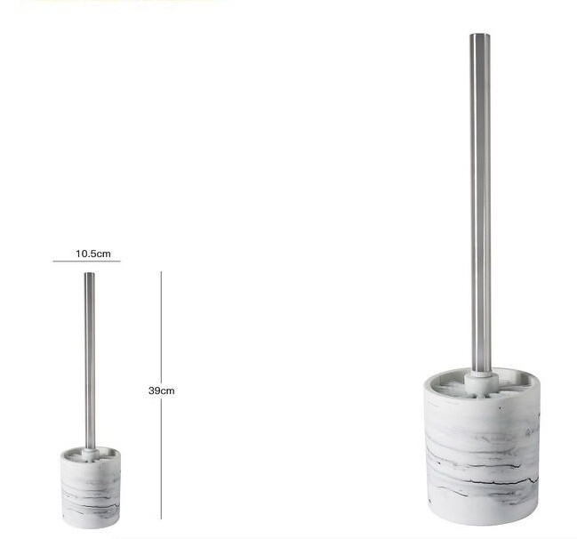 Bagno Porta Scopino con Scopettino Wc Bagno Ceramica Bianca Eff Marmo 10382 dfh