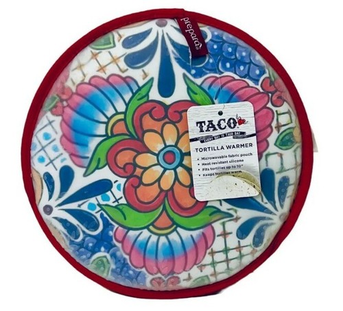 Prepara Tortilla Microwaveable 10” Fabric Pouch Warmer - NEW