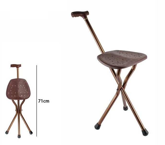 Bastone Da Passeggio Treppiedi Con Sedia Sgabello Anziani Campeggio dfh