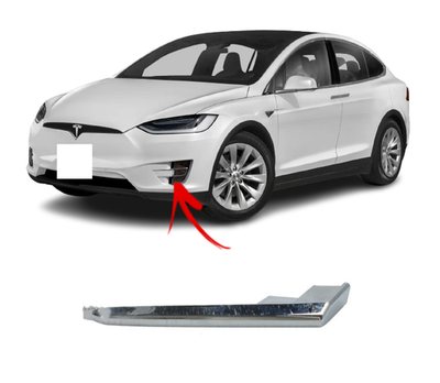 FOR TESLA MODEL X 2015 - 2018 NEW FRONT BUMPER GRILLE MOULDING STRIP LEFT N/S