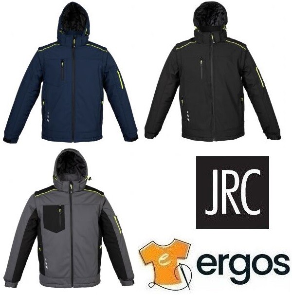Jrc Giubbotto Losanna Soft Shell Lavoro Impermeabile Imbottito A 3 Strati Uomo