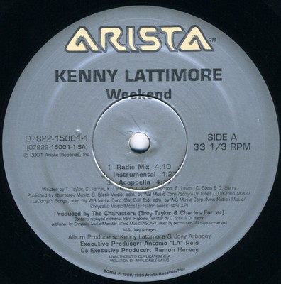 Kenny Lattimore - Weekend - New Vinyl Record 12 - 79 - Z5628z