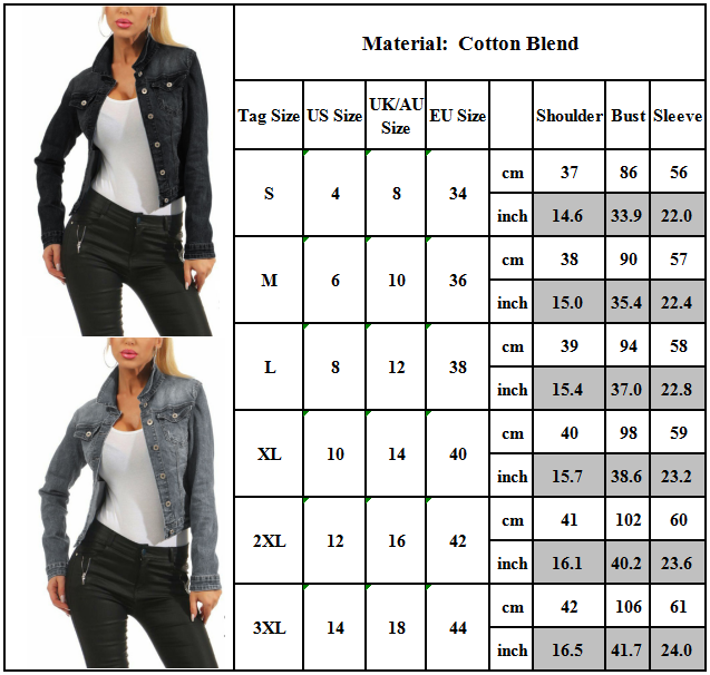 black denim jacket size 18