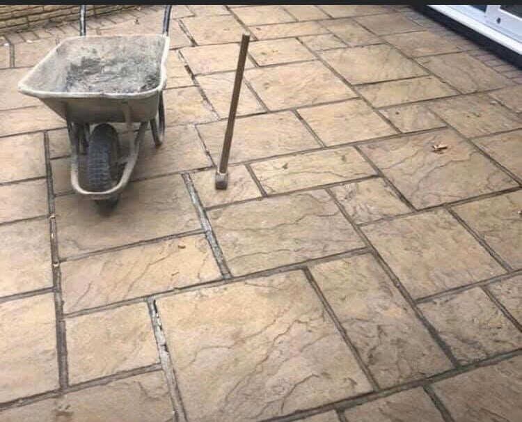 Buff riven patio garden paving slabs approx 50/55 in Clanfield, Hampshire Gumtree
