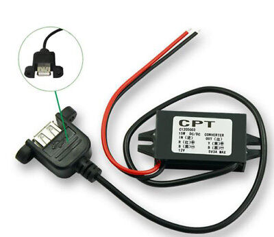 Dual USB Car Power Converter Phone Charging 12V to 5V 3A DC-DC Step-down Module