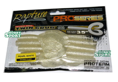 TWIN GRUB DOPPIACODA 3,5''  COLORE  PEARL WHITE SILVER FLK - RAPTURE 18802263