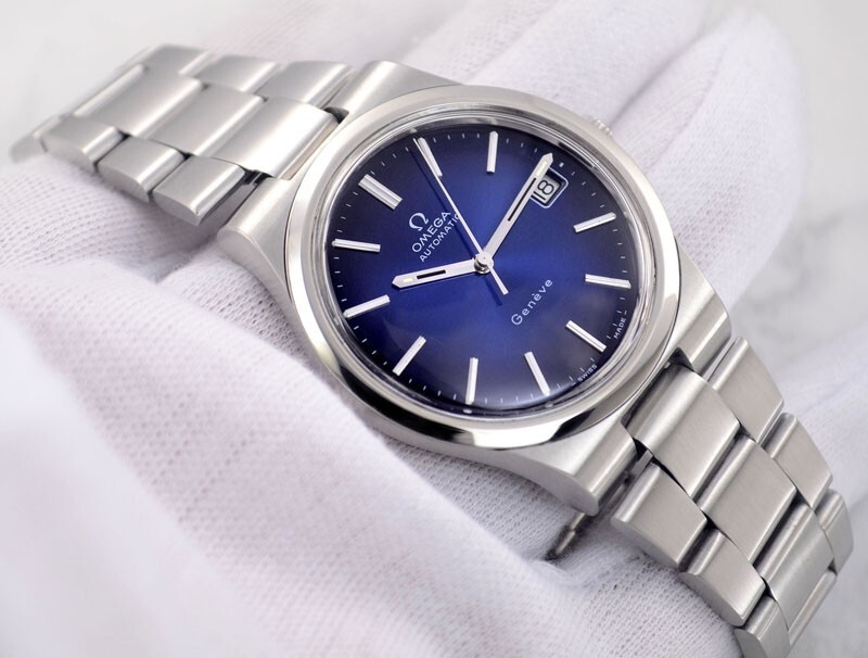 OMEGA GENEVE AUTOMATIC 1660173 CAL1012 DATE DARK BLUE DIAL MEN OMEGA GENEVE AUTOMATIC 1660173 CAL1012 DATE DARK BLUE DIAL MEN
