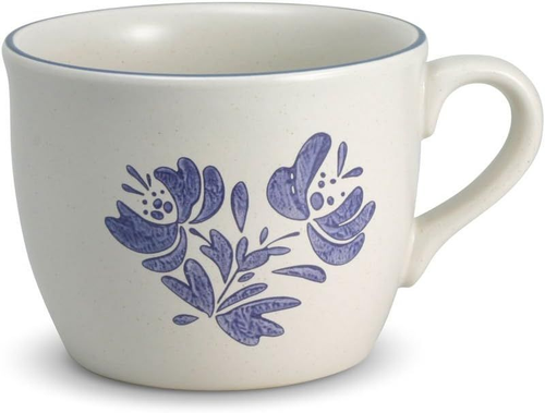 Pfaltzgraff Yorktowne Jumbo Soup Mug, 24 Ounce white, blue