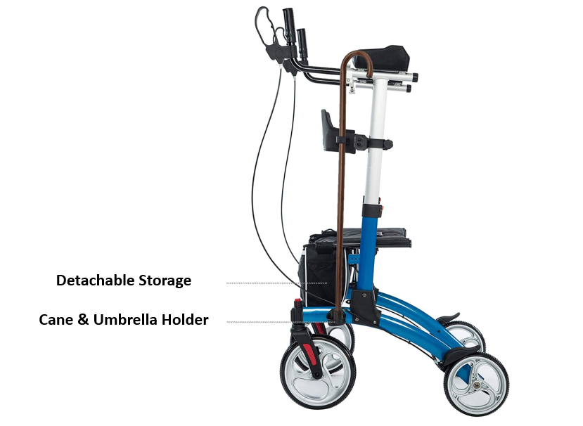 Upright Walker Stand Up Rollator lightweight compact folding for daily use