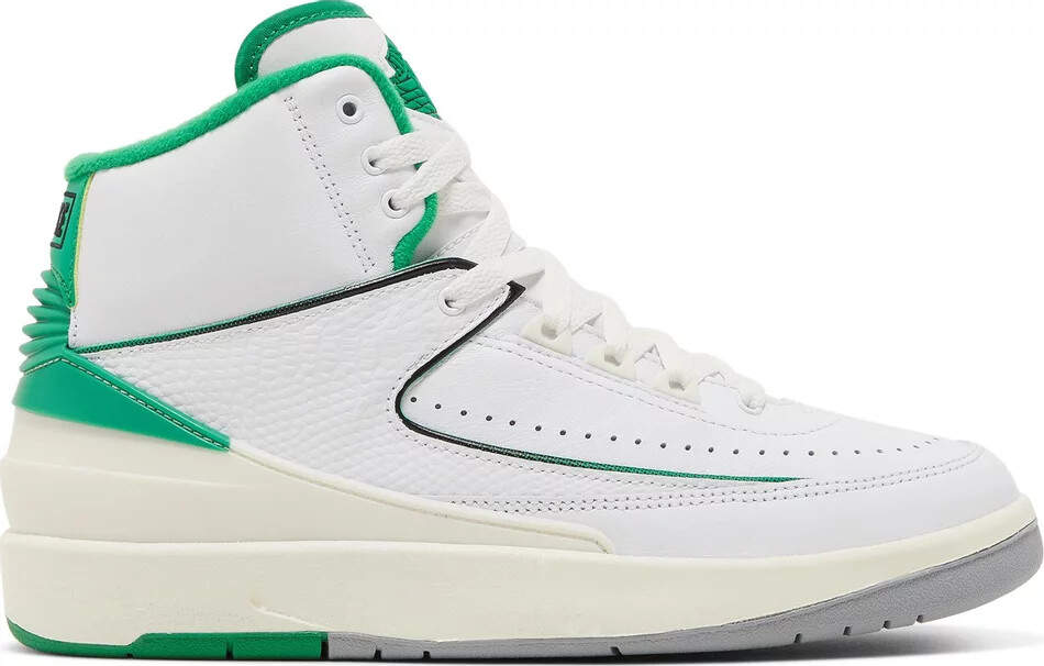 Air Jordan 2 Lucky Green White DR8884-103 мужские или GS новые, Зеленый, Air Jordan 2