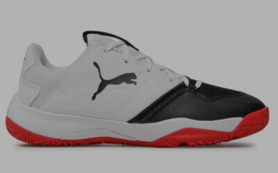 Puma Accelerate Turbo Jr. Unisex Handballschuh white/black/high risk red Gr.37.5