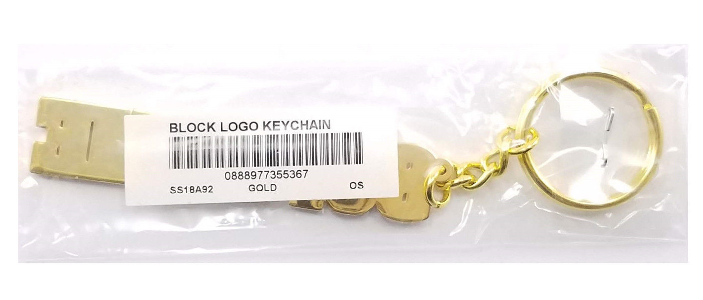 New Supreme Block Logo Keychain Color Gold SS18