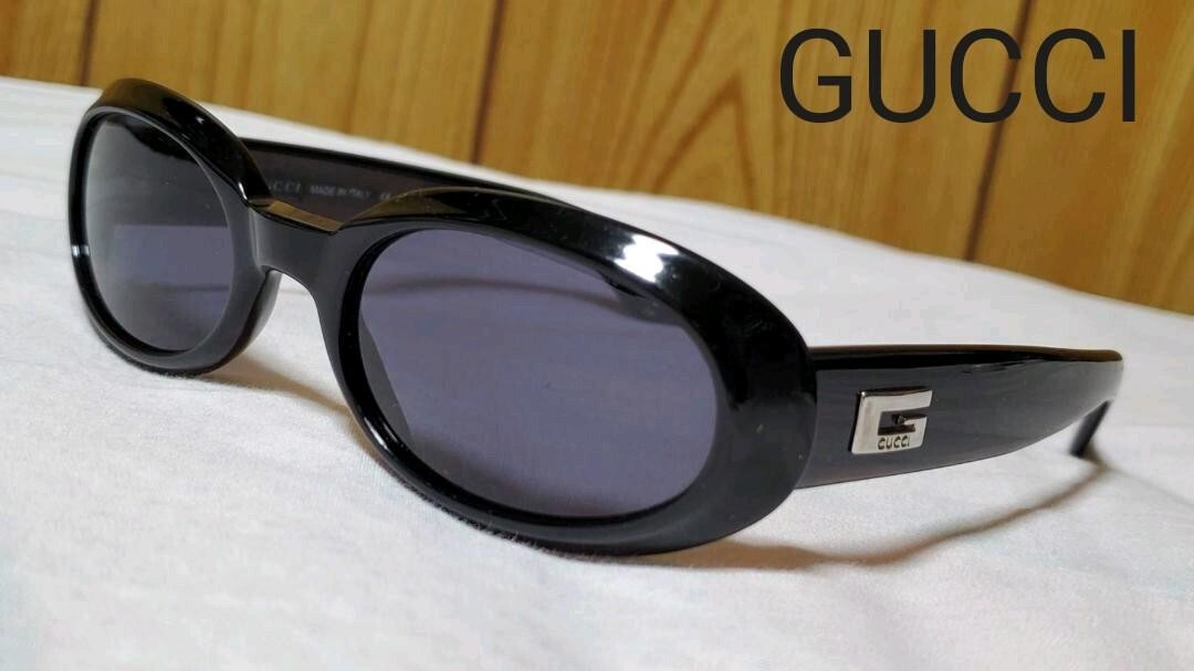 Genuine/Rare] Gucci G Logo Emblem Round Frame Sunglasses