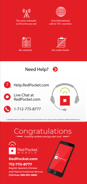 $30/Mo Red Pocket Prepaid Plan: UnImtd Everything, GSMA 25GB