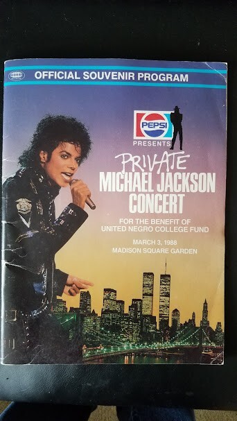 MICHAEL JACKSON - PRIVATE CONCERT PROGRAM UNCF FROM MADISON