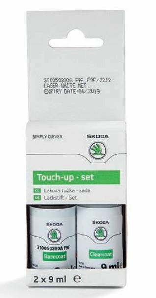 Original Skoda Lackstift Set Farbe Laser WeiÃ Farb Code J3j3 Vw Lacknummer F9f 