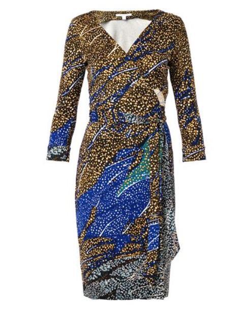 Pre-owned Diane Von Furstenberg $525  Mountain Jewel Julian Two Dress 0 2 4 6 8 14 In Multicolor
