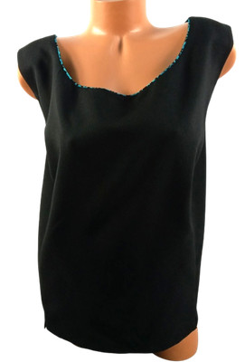 Perceptions black scoop neck women's sleeveless plus top 32