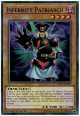Yu-Gi-Oh! Infernity Patriarch - COTD-EN091 - Common - 1st Edition Mint/NM X1