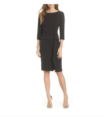 Vince camuto ruffle clearance sheath dress