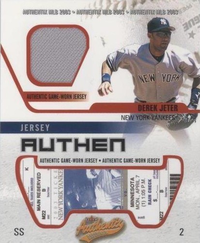 2003 Fleer Authentix - Derek Jeter #JA-DJ