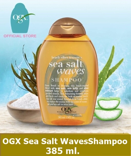OGX Sea Salt Waves Shampoo 385 ml.Helps Nourish Dry,Damaged