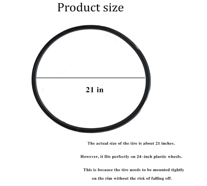 (1 Pair) Wheelchair Rear Wheel Replacement Tire Wheelchair Tire 24 X 1 Unive