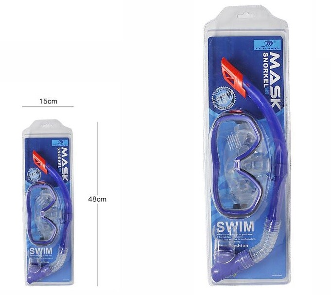 Set Sub Maschera + Boccaglio Snorkling Nuoto Mare Estate dfh