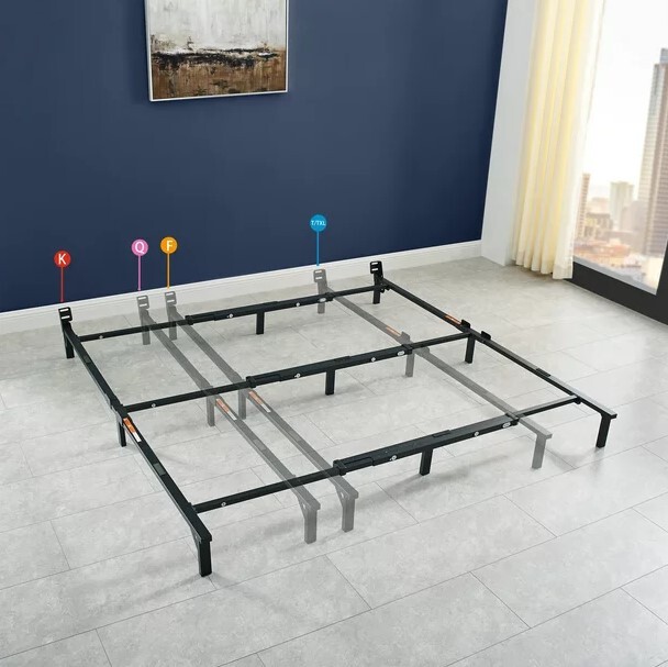 Marco De Cama Twin Full y Queen Size Metal Ajustable Plataforma Base Box Spring