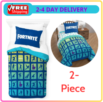 Fortnite Boogie Kids 2-Piece Twin/Full Reversible Comforter and