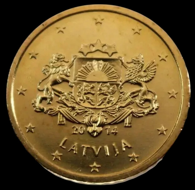 Lettonie Lettonie Unc Euro Coin 50 Euro Cent