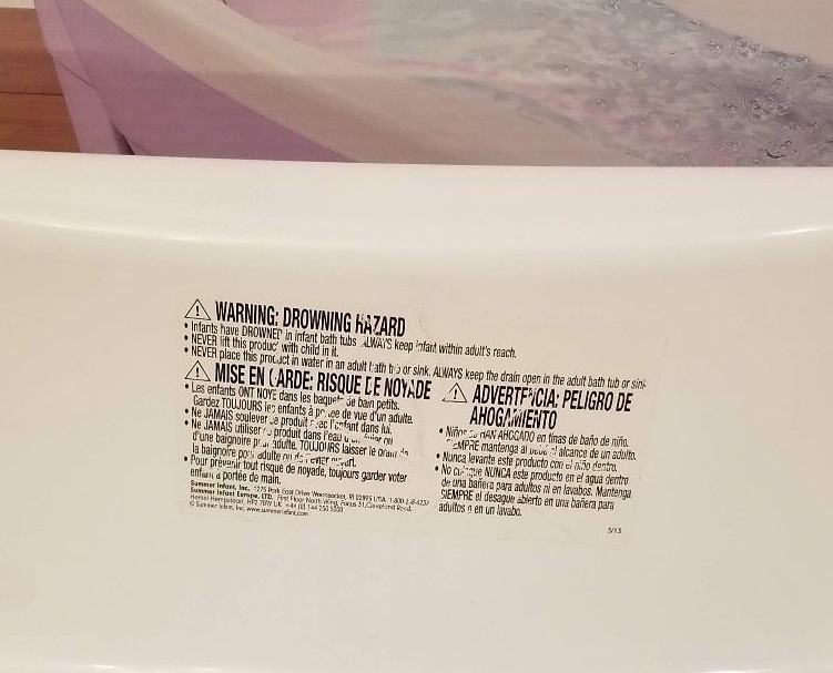Summer Lil Luxuries Whirlpool Bubbling Bath Spa Shower Infant Tub NO SLING