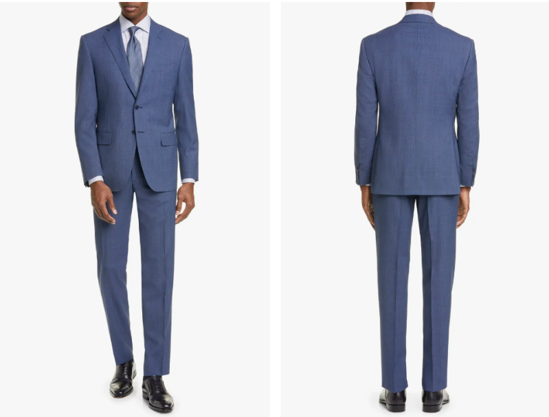 

НОВЫЙ CANALI Siena Мягкий классический крой шерстяной пиджак в клетку + брюки  Impeccabile, Синий