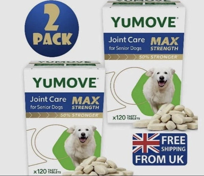 2x YuMOVE Senior Dog MAX Strength Joint Supplement (240 Tablets)